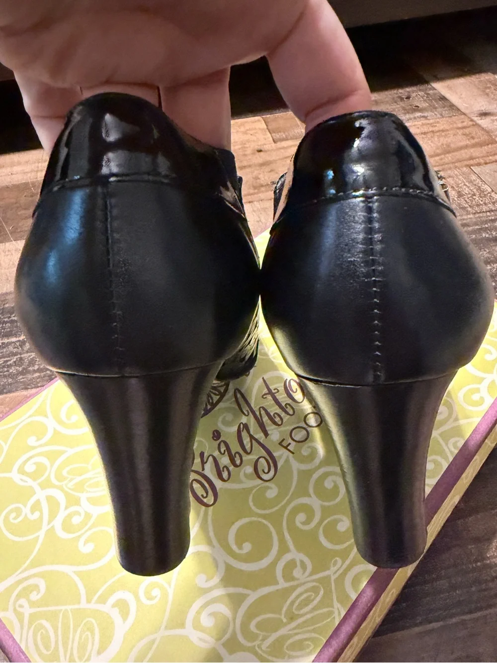 Brighton ‘Rhythm’ Black Cut-Out Leather Ankle Booties